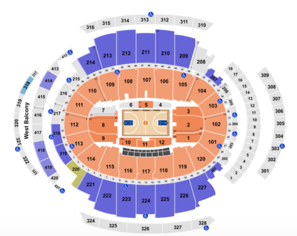 Msg Seating Chart Concert Seat Numbers